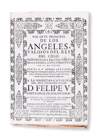 TRAVEL  SERRANO, ANDRÉS, S. J. Los Siete Príncipes de los Ángeles, válidos del Rey del Cielo.  1707